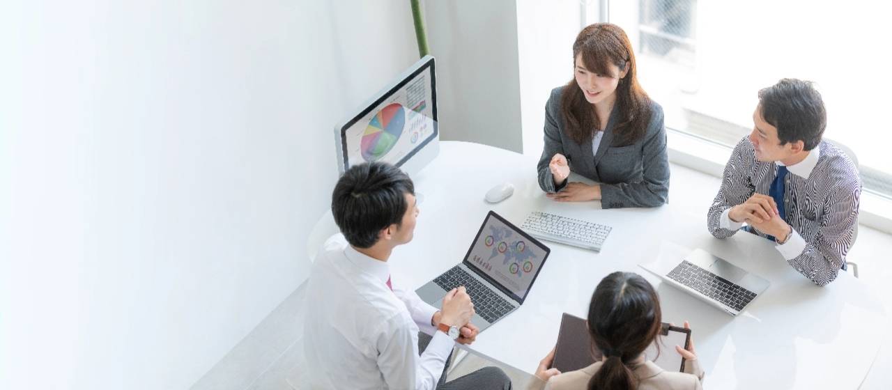 group of people having a meeting